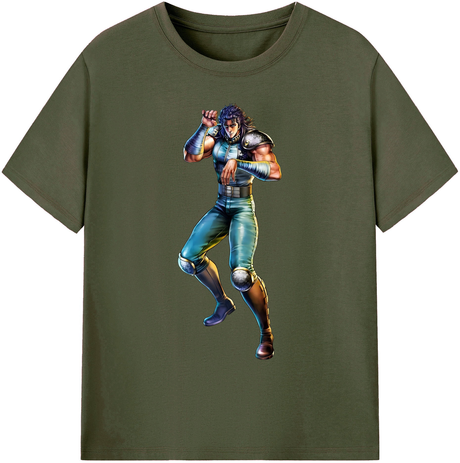 （画像用） 北斗の拳 Fist of the North Star 綿100％ メンズ半袖Tシャツ｜肌触りやわらか＆通気性
